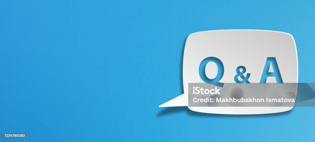 Answer Bubble Background Question And Answer Speech Bubble On Blue Background Stock Photo ...