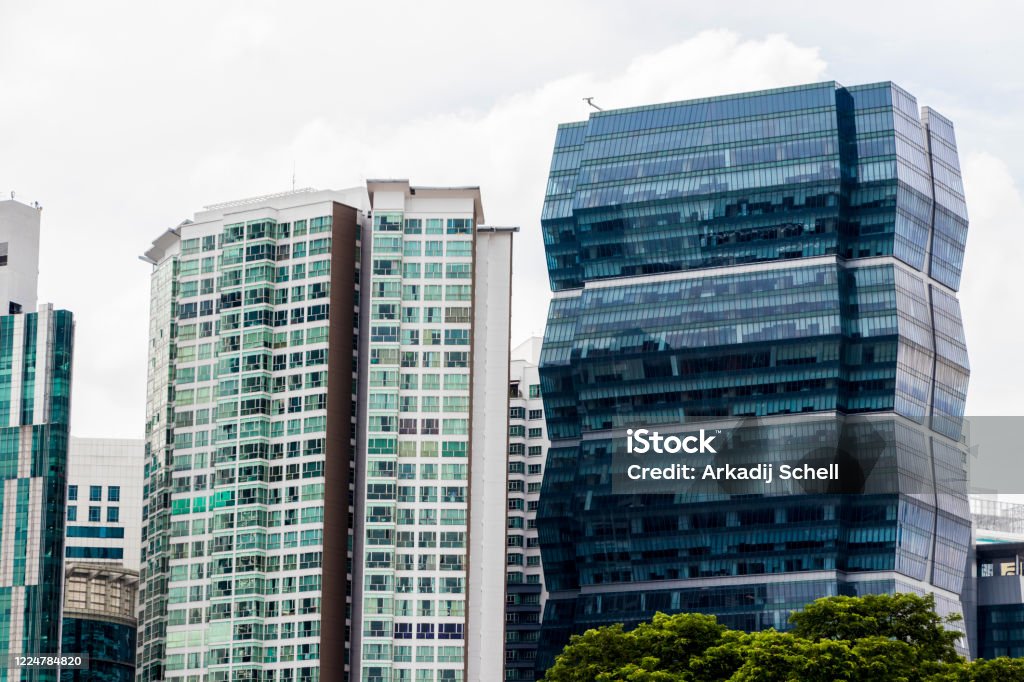 Futuristic glass skyscrapers in Kuala Lumpur. Futuristic glass skyscrapers in Kuala Lumpur, Malaysia. Architecture Stock Photo