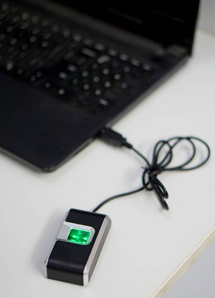 istock close-up of human finger print recognition and authentication equipment 1224784854