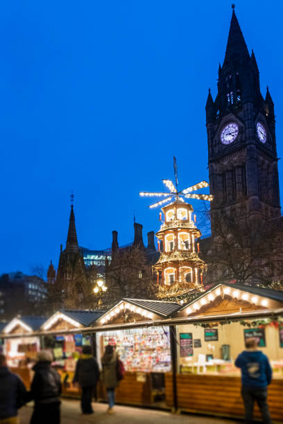istock Manchester, Christmas Market in Albert Square (England, UK) 1224786244