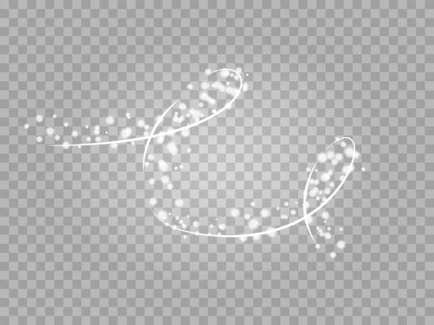 Magic png light effect. Stardust silver glitter. Sparkle star dust vector illustration Magic png light effect. Stardust silver glitter. Sparkle star dust vector illustration. wave png stock illustrations