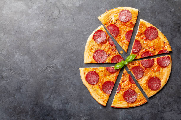 istock Tasty homemade pizza with pepperoni 1224792268