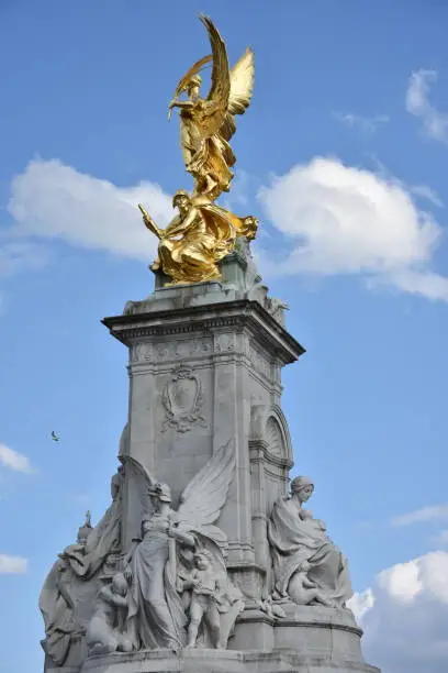 The Victoria Memorial is a monument to Queen Victoria, located at the end of The Mall in London, and designed and executed by the sculptor Thomas Brock (1847-1922). Designed in 1901, it was unveiled on 16 May 1911.