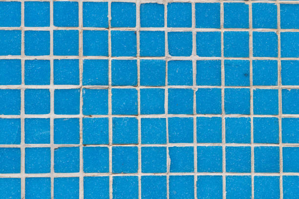 istock Blue tile texture background. Abstract background from blue mosaic 1224796570