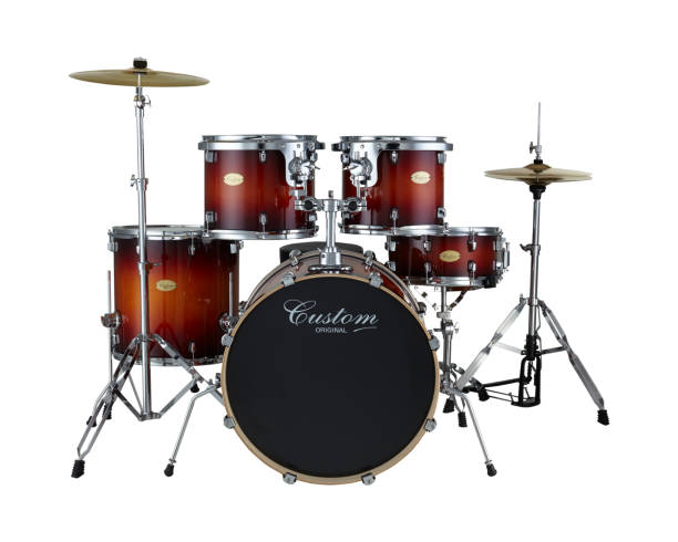 Drum set, Percussion String Band Music Instrument Isolated on White background