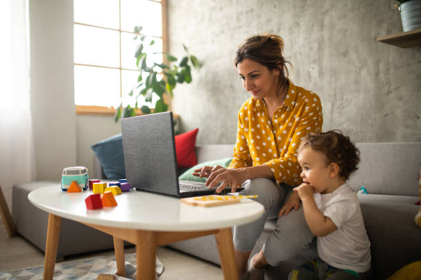 istock Businesswoman getting job done at home during covid-19 quarantine 1224798006