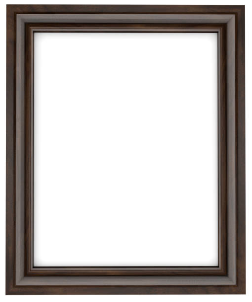 Empty photo picture frame isolated on white background