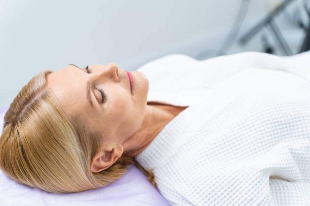 istock Caucasian female patient before a cosmetic procedure 1224798949