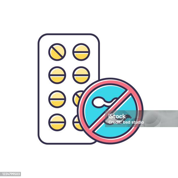 Ilustración de Icono De Color De Control De La Natalidad Píldoras  Anticonceptivas Femeninas Evitación Inplanificada Del Embarazo Ayuda Para  El Síndrome Premenstrual Medicamentos Hormonales Método Anticonceptivo  Ilustración Vectorial Aislada y más Vectores
