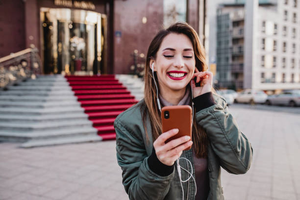istock Young woman with headphones 1224802198