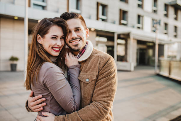istock Portrait of loving young couple 1224802403
