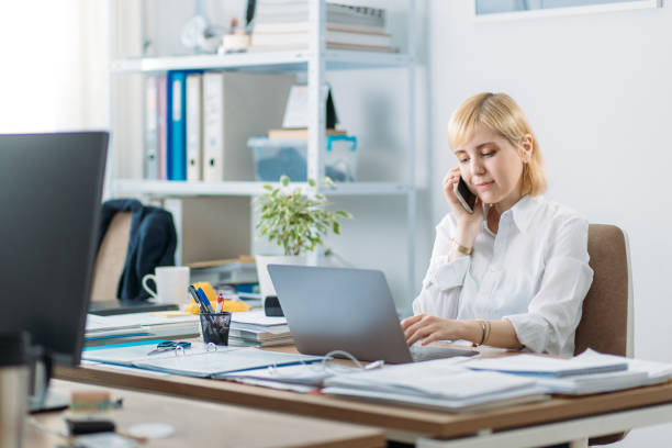 istock Young businesswoman working 1224803879