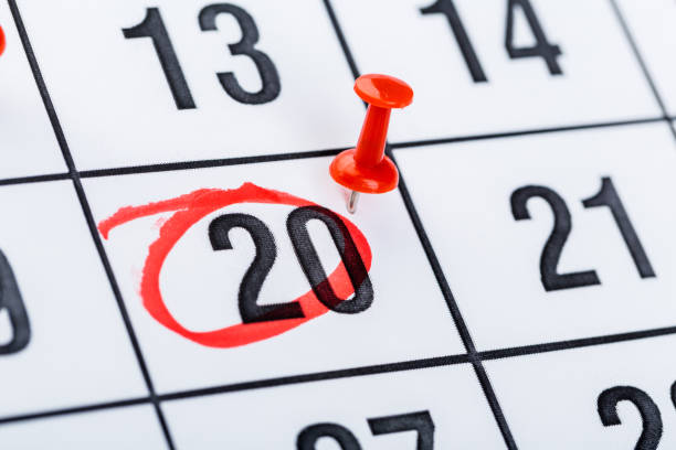 istock 2020 calendar page marked with an important date in red pin. timeline, time, concept, idea, management, background 1224804832