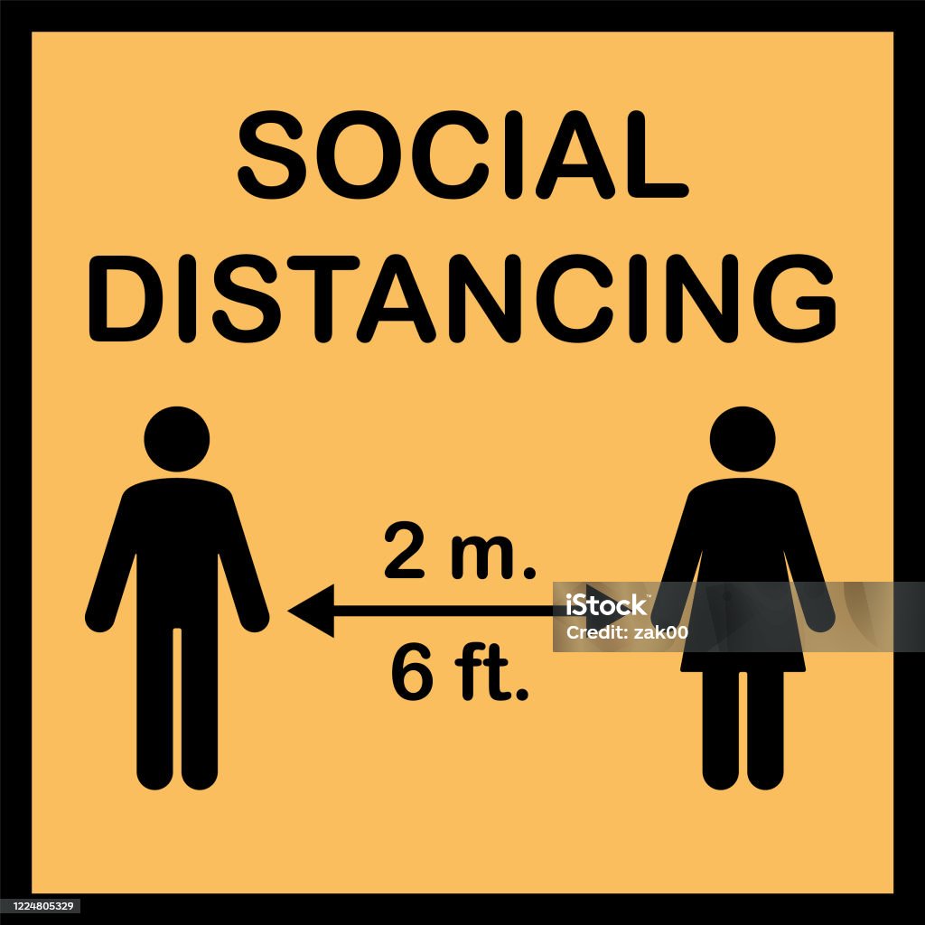 Social Distance Inches Social Distance Stock Illustration - Download Image Now - Advice ...