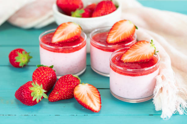istock Homemade strawberry mousse 1224806277