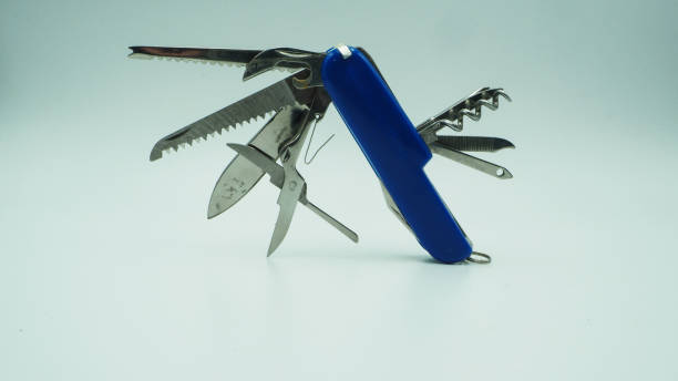 istock Multipurpose camping knife. Like the Swiss Army knife 1224807007