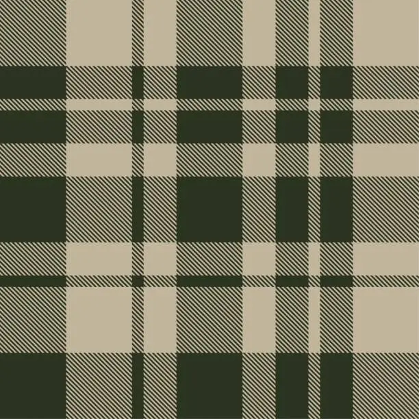 Vector illustration of Green Plaid Tartan Checkered Seamless Pattern