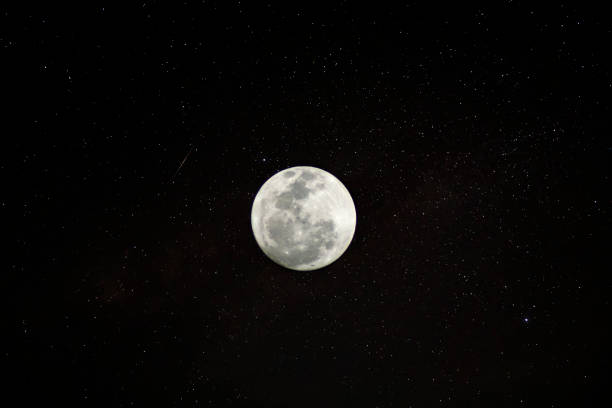 istock The full moon in the night with star. 1224809808