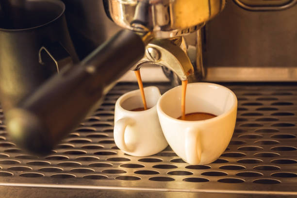 istock Cappuccino making of in a cafe. 1224810157