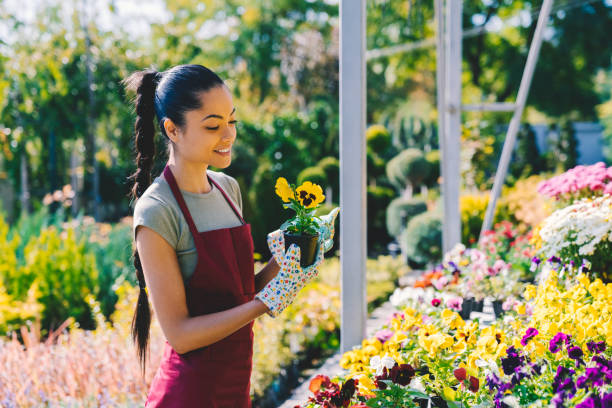 istock Florist working in the garden center 1224811683