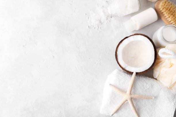 istock Coconut spa setting and health care items 1224812208