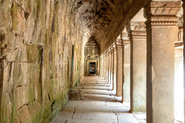 istock Column of  Pillars  at Angkor Wat 1224812256