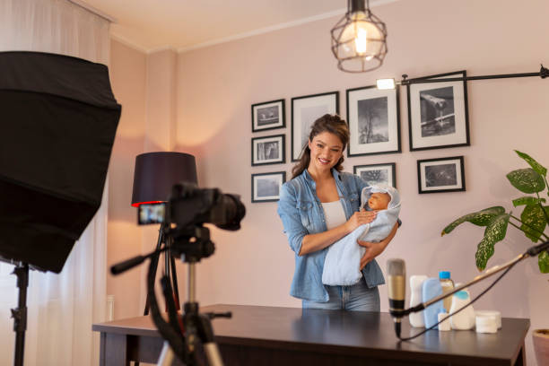 istock Nurse making video about newborn baby handling 1224819345