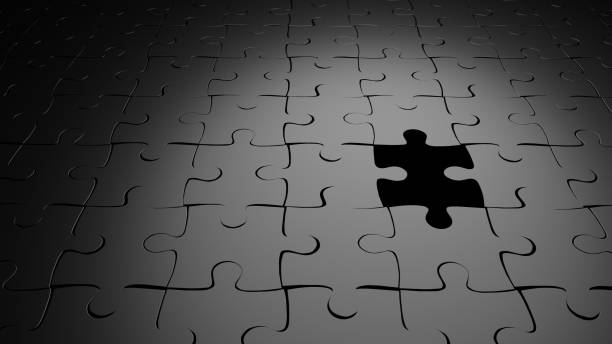 istock A  3D Illustration  of  a Jigsaw puzzle concept like a abstract background. 1224819617