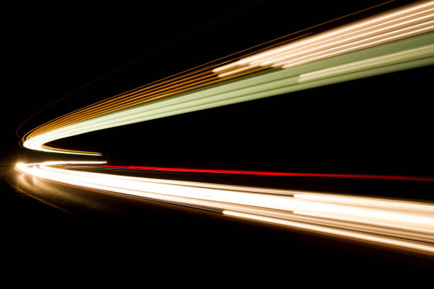 istock Car light trails on the road 1224819853