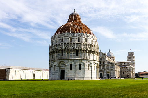The Pisa Baptistery of St. John and the Leaning Tower of Pisa (Torre di Pisa) Italy, Europe