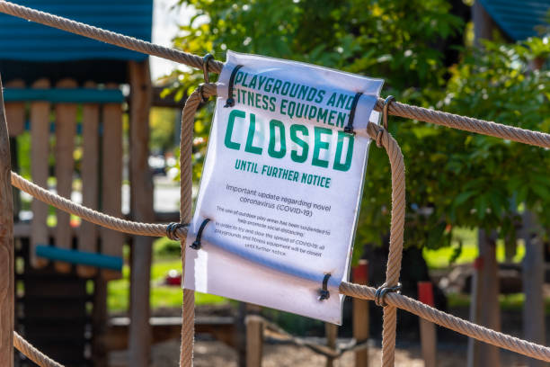 istock Covid-19 has closed a playground 1224825146