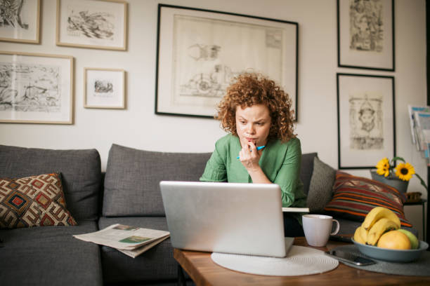 istock An unemployed woman looking for work from home in a modern age 1224825543