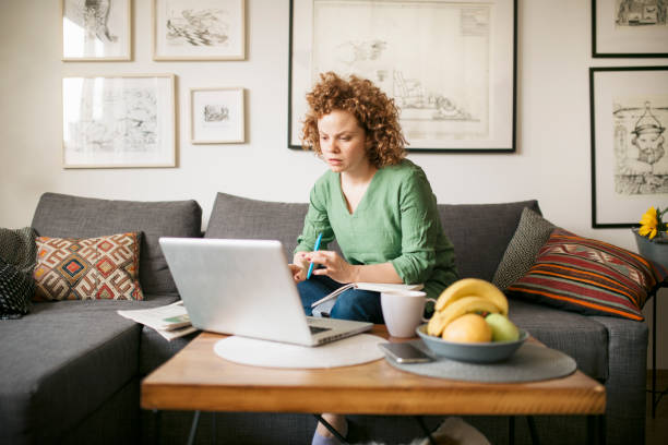 istock An unemployed woman looking for work from home in a modern age 1224825677