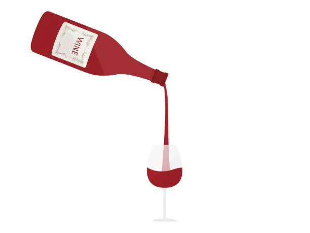 Vector illustration of Red wine
