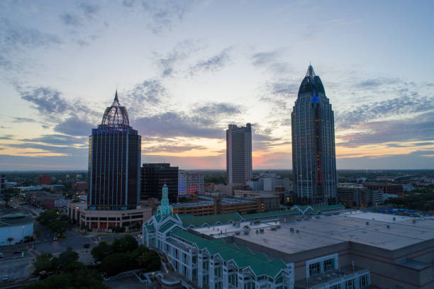 istock Downtown Mobile, Alabama at sunset in May 2020 1224831719