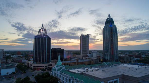 istock Downtown Mobile, Alabama at sunset in May 2020 1224831762