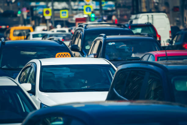 istock Taxi in a rush hour 1224834652