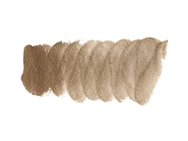 istock Hand drawn Antique Gold Texture Acrylic brush stroke set. 1224835649