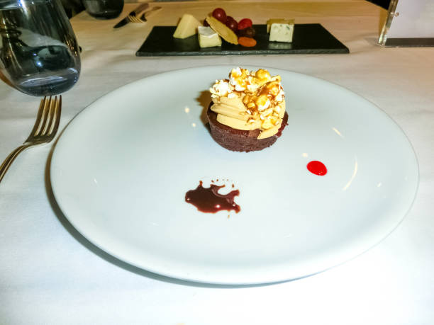 istock Fruit dessert at abstract cruise ship restaurant 1224837885
