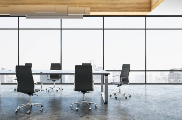 istock Minimalistic waiting room with chairs 1224838051