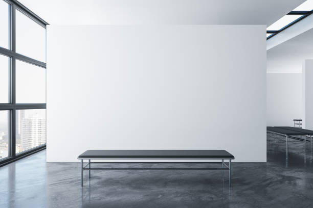 モダンギャラリーホールインテリア - art museum museum architecture bench ストックフォトと画像