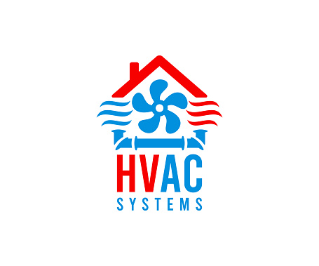 Heating, ventilation, and air conditioning, hvac systems, design. Construction, repair and installation of air conditioners and ventilation system, vector design and illustration