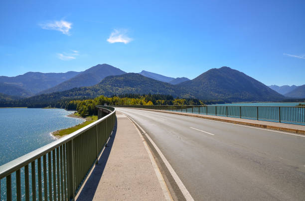 istock Bridge over Sylvenstein Damo on Isar River, Bavaria, Germany 1224841014