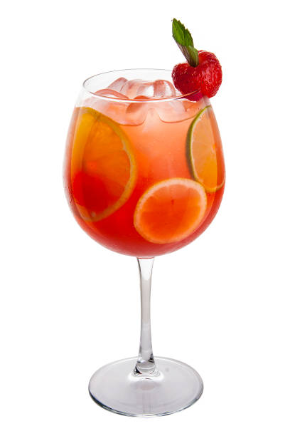 istock Lemonade strawberry on white background 1224843176