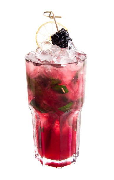 istock The BlackBerry Mojito cocktail on white background 1224843225