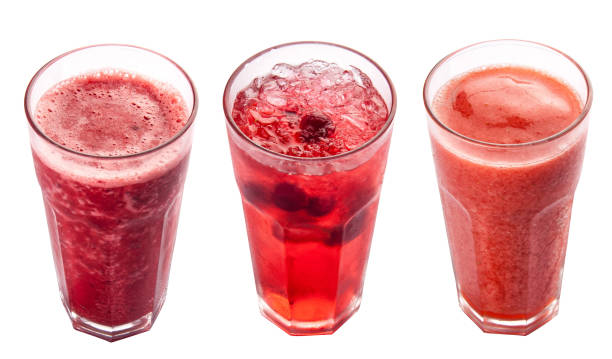 istock A set of cold drinks. Lemonade and smoothies. On a white background 1224843422