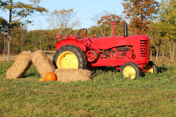 istock Beautiful Farm tractor on display 1224844236