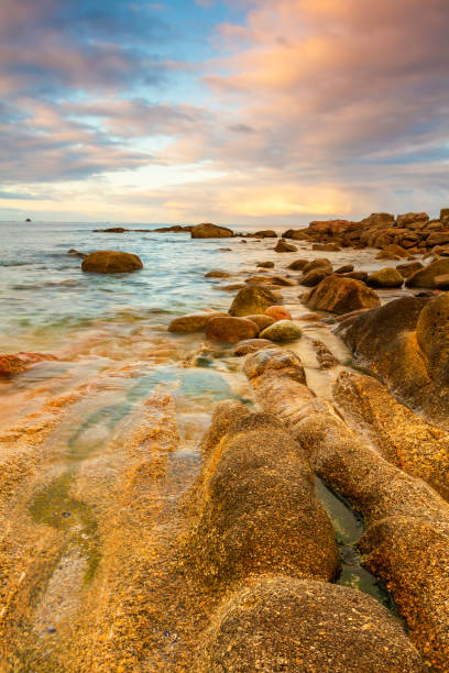 istock ROCKY OCEAN COAST ON A CLOUDY DAY 1224844665