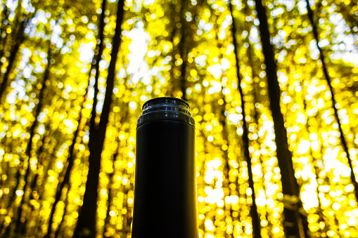 Wine in the mountains against the background of nature