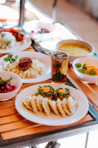 istock Complex lunch in the Russian sanatorium 1224844736